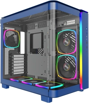 Корпус Montech King 95 Pro голубой без БП ATX 7x120mm 2x140mm 2xUSB3.0 audio bott PSU - купить недорого с доставкой в интернет-магазине