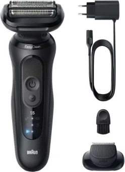 Бритва сетчатая Braun 52-N1200s реж.эл.:3 питан.:аккум. белый - купить недорого с доставкой в интернет-магазине