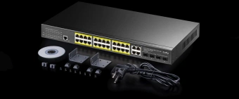 Коммутатор Cudy GS2028PS4-300W (L2) 28x1Гбит/с 4SFP 24PoE+ 300W управляемый - купить недорого с доставкой в интернет-магазине