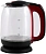 Чайник электрический Centek CT-0034 1.8л. 2200Вт черный корпус: стекло/пластик