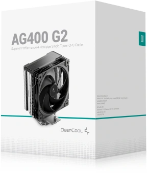 Устройство охлаждения(кулер) Deepcool AG400 G2 Soc-AM5/AM4/1200/1700/1851 серебристый/черный 4-pin 29.22dB Al+Cu 220W 631gr Ret (R-AG400-BKNPMG2-G) - купить недорого с доставкой в интернет-магазине
