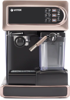 Кофеварка рожковая Vitek VT-1517 GD 1238Вт золотистый - купить недорого с доставкой в интернет-магазине