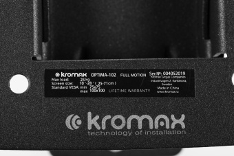 Кронштейн для телевизора Kromax OPTIMA-102 черный 10"-28" макс.25кг настенный поворот и наклон - купить недорого с доставкой в интернет-магазине
