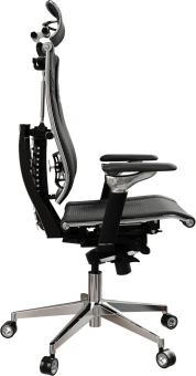 Кресло руководителя эргономичное Метта Yoga Spine Triumph L2 (M06) черный сиденье черный сет./экокожа с подголов. крестов.5-луч. металл хром - купить недорого с доставкой в интернет-магазине
