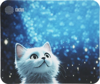 Коврик для мыши Cactus White Cat рисунок 300x250x3мм (CS-MP-D11M) - купить недорого с доставкой в интернет-магазине