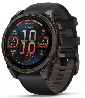Смарт-часы Garmin Fenix 8 47мм 1.4" AMOLED корп.черный рем.черный разм.брасл.:125-208мм (010-02904-21) - купить недорого с доставкой в интернет-магазине
