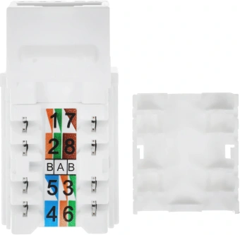 Модуль Hyperline KJNE-8P8C-C5E-90-WH информ. KeystoneRJ45 кат.5E UTP бел. (упак.:1шт) - купить недорого с доставкой в интернет-магазине