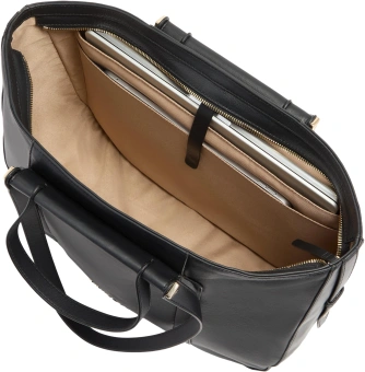Деловая сумка тоут женская Piquadro Circle BD7136W92/N с отделением для ноутбука 14" черная натур.кожа - купить недорого с доставкой в интернет-магазине