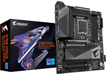 Материнская плата Gigabyte B760 AORUS ELITE AX DDR4 Soc-1700 Intel B760 4xDDR5 ATX AC`97 8ch(7.1) 2.5Gg RAID+HDMI+DP - купить недорого с доставкой в интернет-магазине