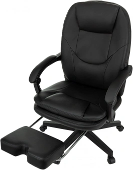 Кресло руководителя Бюрократ CH-868N-F черный эко.кожа крестов. пластик подст.для ног - купить недорого с доставкой в интернет-магазине