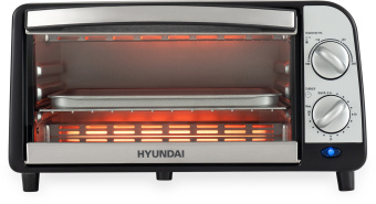 Мини-печь Hyundai MIO-HY071 9л. 800Вт серебристый/черный - купить недорого с доставкой в интернет-магазине