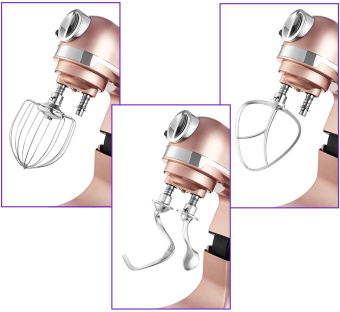 Миксер планетарный Kitfort КТ-3015 1000Вт золотистый - купить недорого с доставкой в интернет-магазине