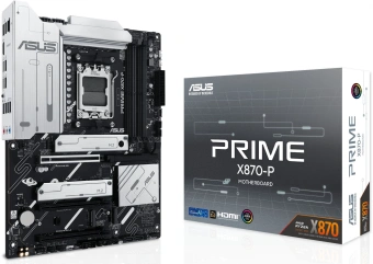 Материнская плата Asus PRIME X870-P SocketAM5 AMD X870 4xDDR5 ATX AC`97 8ch(7.1) 2.5Gg RAID+HDMI - купить недорого с доставкой в интернет-магазине