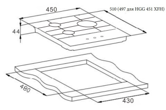 Газовая варочная поверхность Weissgauff HGG 451 WFh белый - купить недорого с доставкой в интернет-магазине