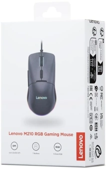 Мышь Lenovo M210 RGB Gaming черный оптическая 8000dpi USB 6but (GY51M74265) - купить недорого с доставкой в интернет-магазине