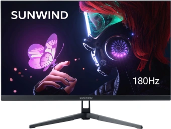 Монитор SunWind 24.5" SM-25FI401 черный IPS LED 3ms 16:9 HDMI матовая 250cd 178гр/178гр 1920x1080 180Hz G-Sync FreeSync DP FHD 3.3кг - купить недорого с доставкой в интернет-магазине