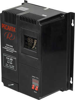 Стабилизатор напряжения Ресанта СПН-5400 однофазный черный (63/6/26) - купить недорого с доставкой в интернет-магазине