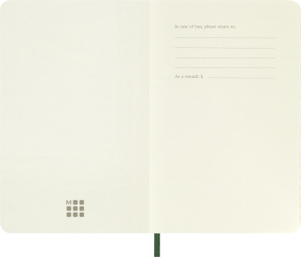 Блокнот Moleskine CLASSIC SOFT QP611K15 Pocket 90x140мм 192стр. линейка мягкая обложка зеленый - купить недорого с доставкой в интернет-магазине