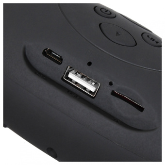 Колонка порт. Hyundai H-PAC100 черный 3W 1.0 BT/3.5Jack/USB - купить недорого с доставкой в интернет-магазине