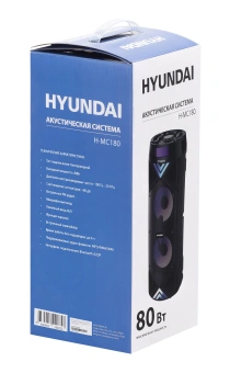 Минисистема Hyundai H-MC180 черный 80Вт FM USB BT SD/MMC - купить недорого с доставкой в интернет-магазине