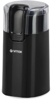 Кофемолка Vitek VT-7124 BK 150Вт сист.помол.:ротац.нож вместим.:60гр черный - купить недорого с доставкой в интернет-магазине