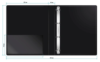 Папка на 4-х D-кольцах Бюрократ -0840/4DBLCK A4 пластик 0.8мм кор.40мм внутр. с вставкой черный - купить недорого с доставкой в интернет-магазине