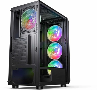 Корпус Accord 3338 черный без БП ATX 1xUSB2.0 1xUSB3.0 audio bott PSU - купить недорого с доставкой в интернет-магазине