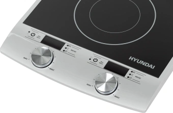 Плита Индукционная Hyundai HYC-0103 серебристый/черный стеклокерамика (настольная) - купить недорого с доставкой в интернет-магазине