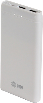 Мобильный аккумулятор Cactus CS-PBFSMT-10000 10000mAh 2.1A белый - купить недорого с доставкой в интернет-магазине