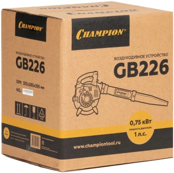 Воздуходувка Champion GB226 750Вт желтый - купить недорого с доставкой в интернет-магазине