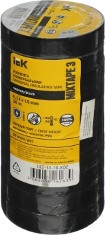 Изолента IEK UIZ-13-10-K02 ш.15мм 20м черный - купить недорого с доставкой в интернет-магазине