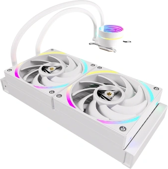 Система водяного охлаждения Formula Oasis L240 ARGB Soc-AM5/AM4/1200/2066/1700/1851 белый 4-pin 27.2dB Al+Cu 310W Ret (OASIS L240 ARGB WH) - купить недорого с доставкой в интернет-магазине