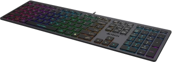 Клавиатура A4Tech FX60H серый USB slim LED (FX60H GREY/NEON) кабель 1.5м - купить недорого с доставкой в интернет-магазине