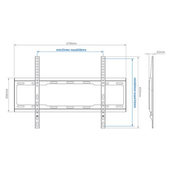 Кронштейн для телевизора Arm Media STEEL-1 черный 32"-90" макс.40кг настенный фиксированный - купить недорого с доставкой в интернет-магазине