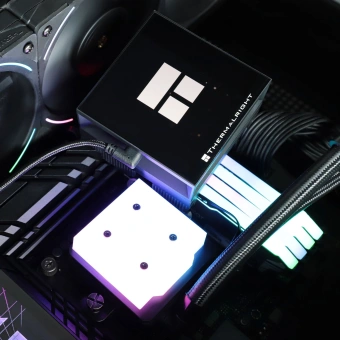 Система водяного охлаждения Thermalright Hyper Vision 360 ARGB Soc-AM5/AM4/1151/1200/2066/2011/1700 черный 4-pin 27dB Al LCD Ret (H-VISION-360-BL-ARGB) - купить недорого с доставкой в интернет-магазине