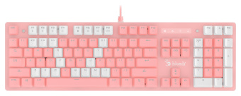 Клавиатура A4Tech B800 Dual Color механическая белый/белый USB for gamer LED (B800 PINK) кабель 1.8м - купить недорого с доставкой в интернет-магазине