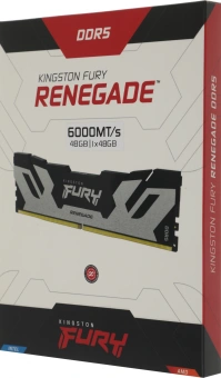 Память DDR5 48GB 6000MHz Kingston KF560C32RS-48 Fury Renegade Silver XMP RTL Gaming PC5-48000 CL32 DIMM 288-pin 1.35В single rank с радиатором Ret - купить недорого с доставкой в интернет-магазине