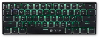 Клавиатура Оклик K763W механическая черный USB беспроводная BT/Radio Multimedia for gamer LED (1920548) кабель 1.5м - купить недорого с доставкой в интернет-магазине