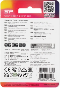 Флеш Диск Silicon Power 16GB Ultima U03 SP016GBUF2U03V1W USB2.0 белый - купить недорого с доставкой в интернет-магазине