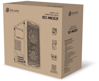 Корпус Оклик OCC-MN302F белый без БП mATX 1xUSB2.0 1xUSB3.0 audio - купить недорого с доставкой в интернет-магазине