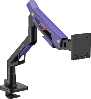 Кронштейн для мониторов Ultramounts UM741BP черный/фиолетовый 24"-57" макс.30кг крепление к столешнице поворот и наклон - купить недорого с доставкой в интернет-магазине