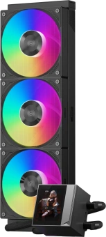 Система водяного охлаждения PcCooler DC360 Pro Display ARGB Soc-AM5/AM4/1200/1700/1851 черный 4-pin 39.8dB Al LCD 310W Ret (DC360PRO-BKAWXY-GL) - купить недорого с доставкой в интернет-магазине