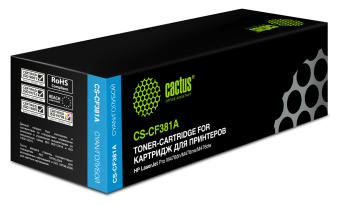 Картридж лазерный Cactus CS-CF381A CF381A голубой (2700стр.) для HP LJ Pro M476dn/M476nw/M476dw - купить недорого с доставкой в интернет-магазине
