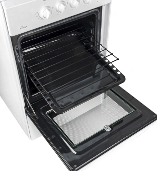 Плита Газовая Flama RG 24011 W белый (без крышки) реш.сталь - купить недорого с доставкой в интернет-магазине