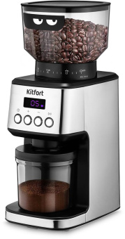 Кофемолка Kitfort КТ-790 180Вт сист.помол.:жернова вместим.:320гр нержавеющая сталь/черный - купить недорого с доставкой в интернет-магазине