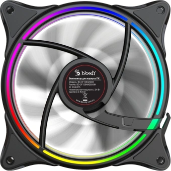 Вентилятор для корпуса Bloody BD-CF120ARGB3 ARGB 120х120x25 черный 4-pin 27дБ (BD-CF120ARGB3-BK) Ret - купить недорого с доставкой в интернет-магазине