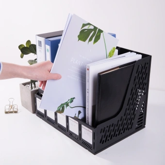 Лоток вертикальный Deli E9838black для бумаг 365x380x30мм черный - купить недорого с доставкой в интернет-магазине