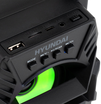 Колонка порт. Hyundai H-PS1000 черный 9W 1.0 BT/USB 10м 500mAh - купить недорого с доставкой в интернет-магазине