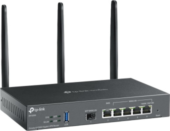 Межсетевой экран TP-Link Omada ER706W AX3000 10/100/1000BASE-TX/SFP черный - купить недорого с доставкой в интернет-магазине