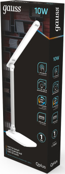 Светильник Gauss Qplus GTL504 (GT5041) настольный LED белый 10Вт - купить недорого с доставкой в интернет-магазине